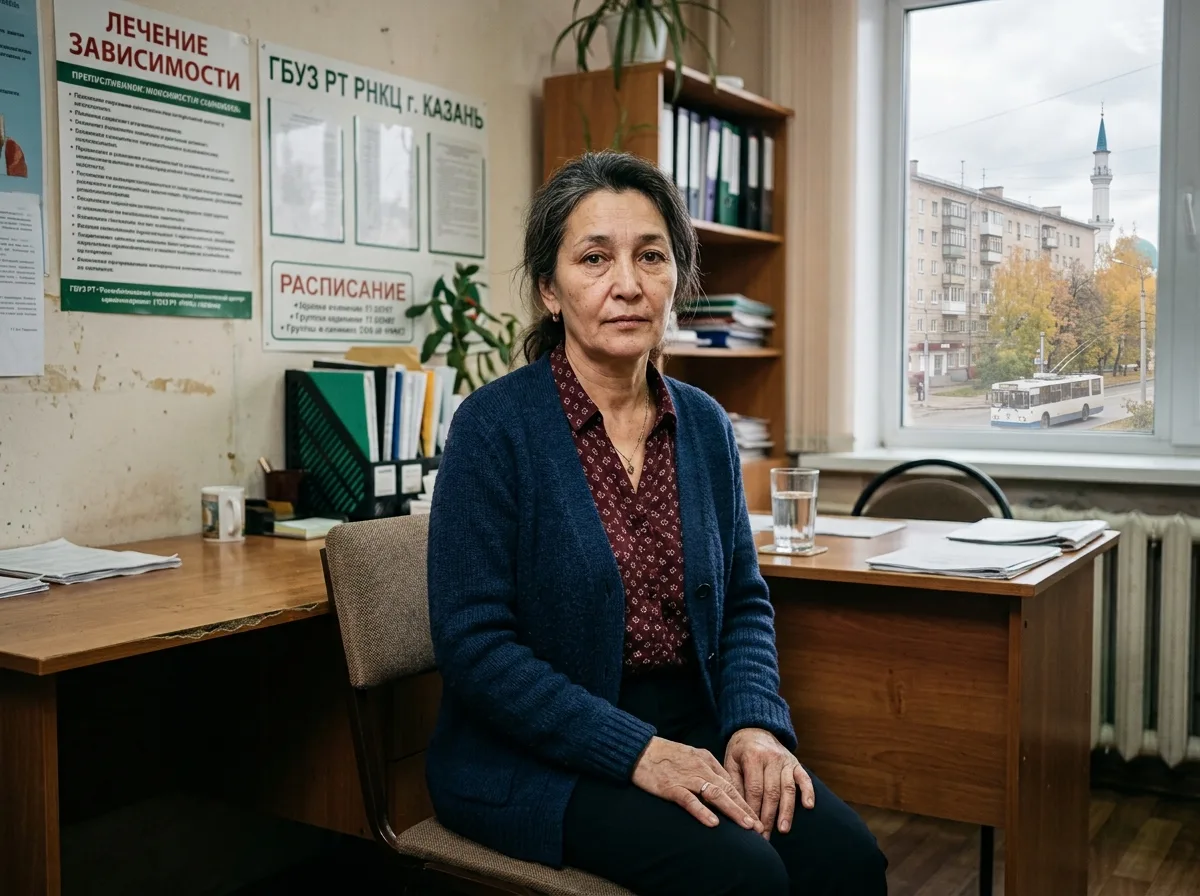 Портрет женщины средних лет, Казань, пациент наркологической клиники
