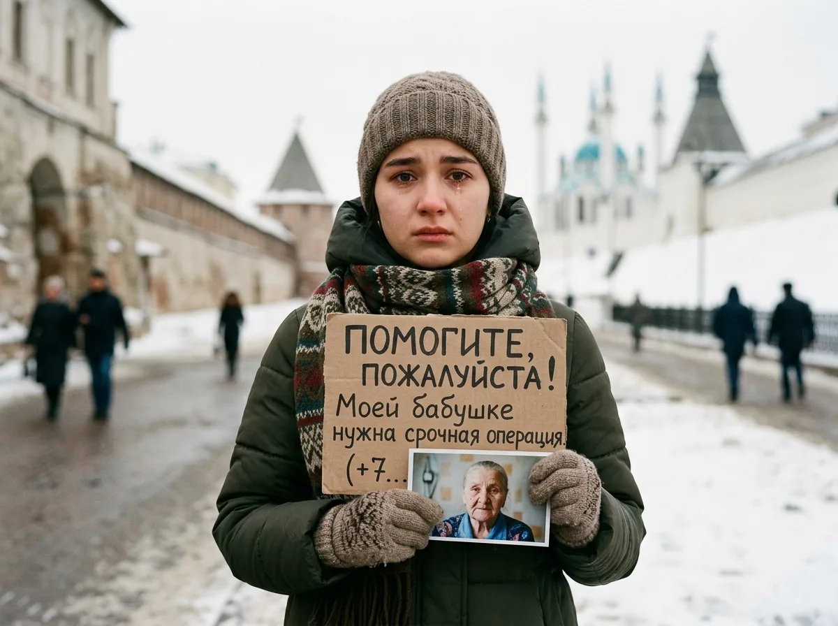 Портрет молодой женщины, Казань, обратилась за помощью за родственника